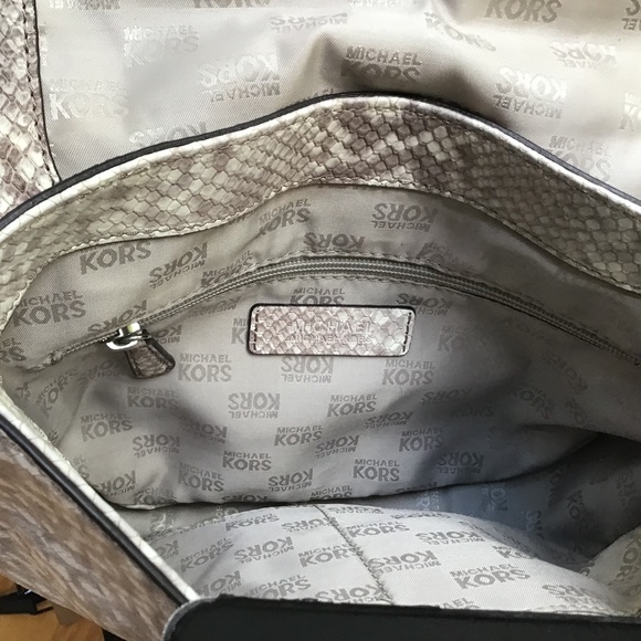 Michael Kors Python Print Crossbody Bag With Studs - Picture 9 of 14